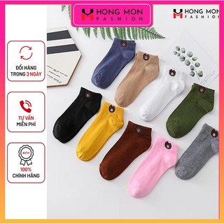 [FREESHIP+ĐẸP LẠI SANG] Tất Gấu Nữ Cổ Ngắn Siêu Đáng Yêu, Tất Ngắn Cổ Co Giãn Chất Cotton Thấm Hút Mồ Hôi
