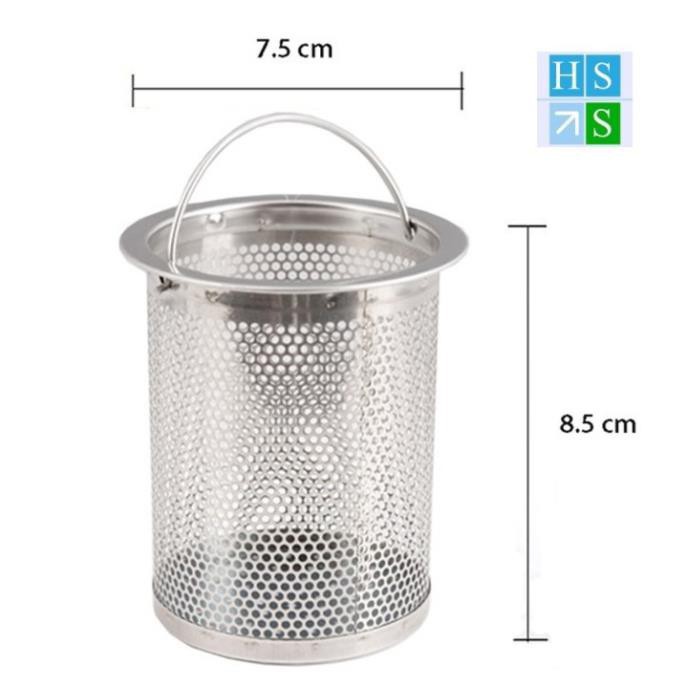 (Bán sỉ) Giỏ lọc rác bồn rửa chén bát bằng inox dễ dàng thay thế cho gia đình - NPP HS Shop