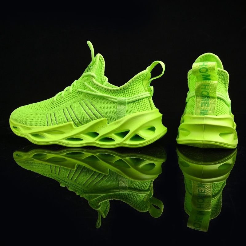 Giày Thể Thao Phối Lưới Thoáng Khí Siêu Nhẹ Size Lớn 36-46 Thời Trang Cho Nam Và Nữ