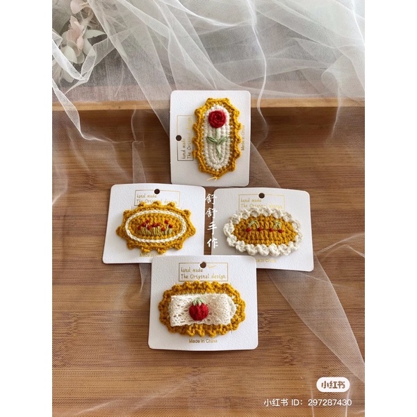 Kẹp tóc len handmade P2