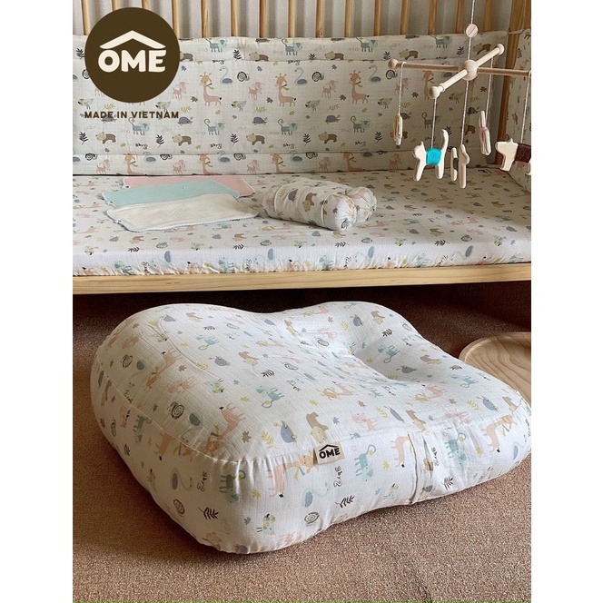 Gối Chống Trào Ngược Cho Bé OME Chính Hãng, Gối Chống Giật Mình Giúp Bé Ngủ Ngon Hơn Mẫu Mới 2022