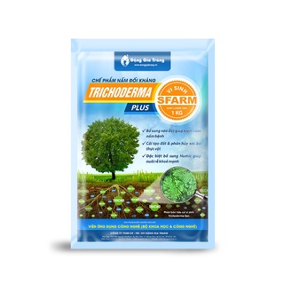 Chế phẩm hữu cơ diệt nấm đối kháng, tăng hiệu lực đối kháng cho cây trồng Trichoderma plus Sfarm 1kg