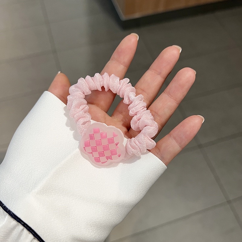 DÂY BUỘC TÓC MÀU HỒNG NHIỀU KIỂU CỰC XINH