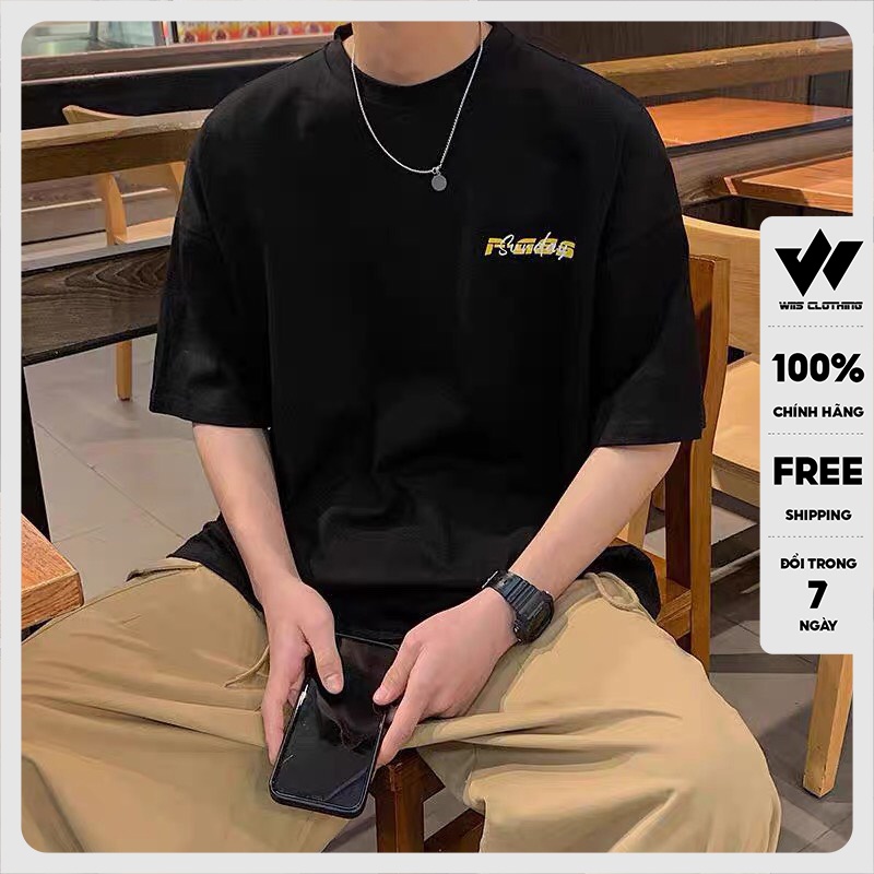 Áo thun tay lỡ WIIS phông form rộng Sunday pull nam nữ oversize cotton ulzzang