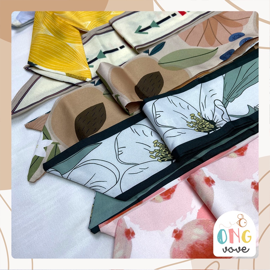 Dây buộc tóc vải lụa thời trang Hàn Quốc cho nữ, Khăn lụa buộc tóc phong cách Hàn Quốc cho bé ADT