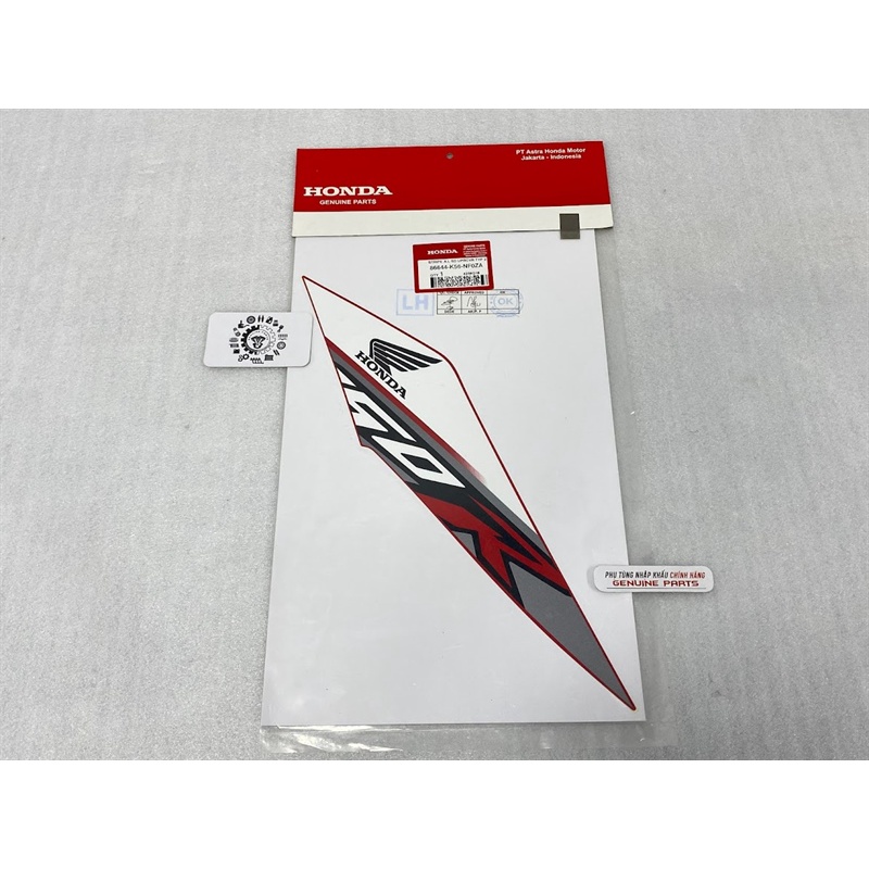 Bộ tem SONIC 150 2019 trắng đỏ đen nhập khẩu Honda Indo