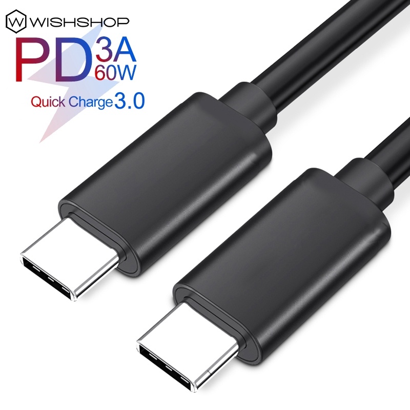 Dây Cáp Sạc Nhanh Usb C / 3A 20V 60W Type C Pd Tương Thích Với Android Và Ios Phone Huawei Xiaomi Ipad Pro Macbook