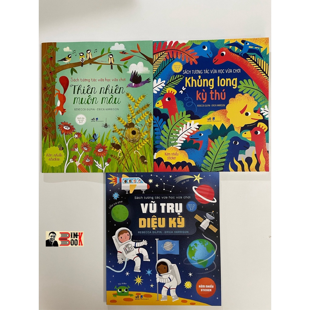 Sách - Thiên nhiên muôn màu – Khủng long kỳ thú – Vũ trụ diệu kỳ– Rebecca Gilpin – Erica Harrison - combo 3 cuốn