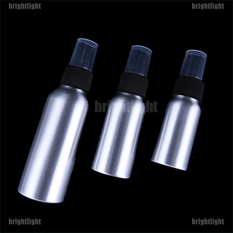 [Bright] 1X30/50/100ml Aluminum Spray Bottle Water Hairdresser Sprayer Hair Salon Make Up [Light]