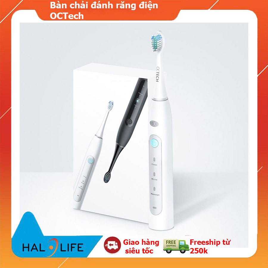 Bàn chải đánh răng điện, bàn chải máy OCTECH 3 chế độ (có bảo hành)