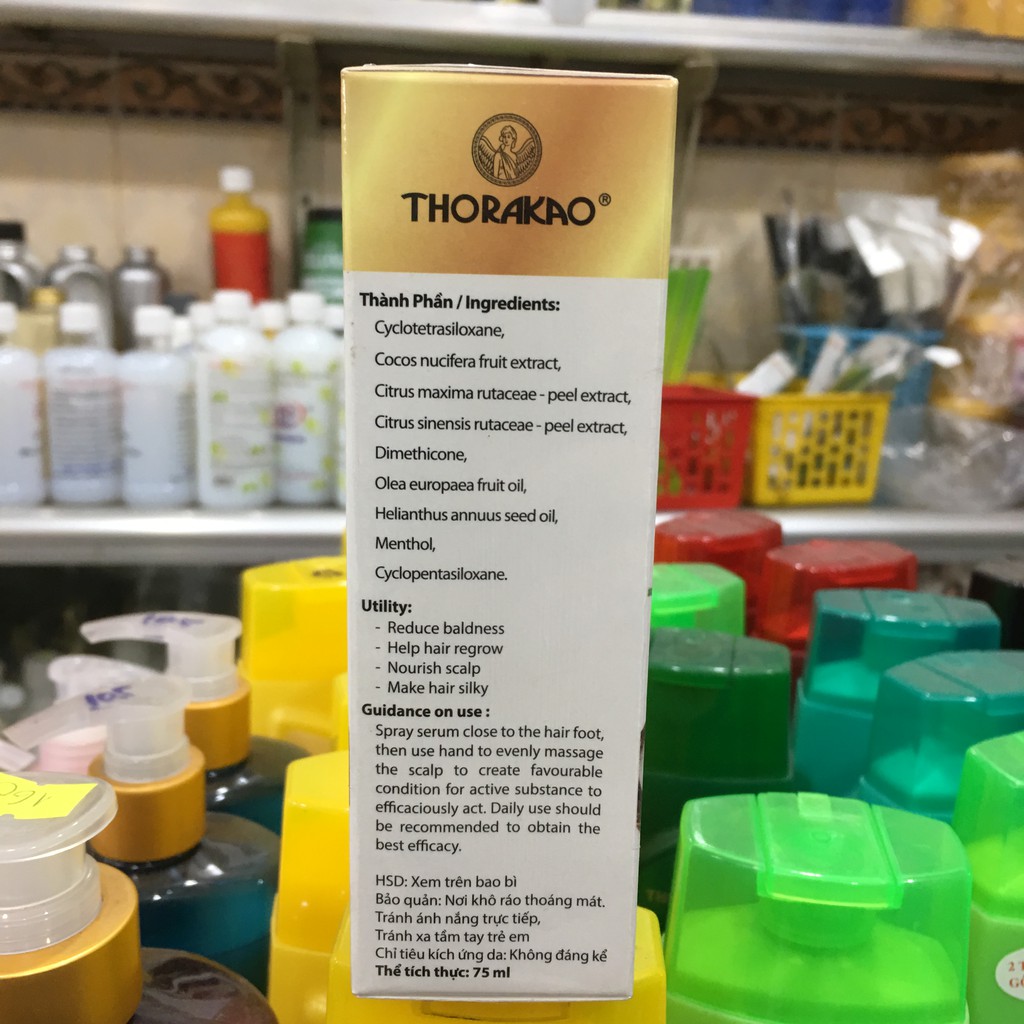 Serum dưỡng tóc Thorakao 75ml (Bưởi - Dầu Dừa - Olive)