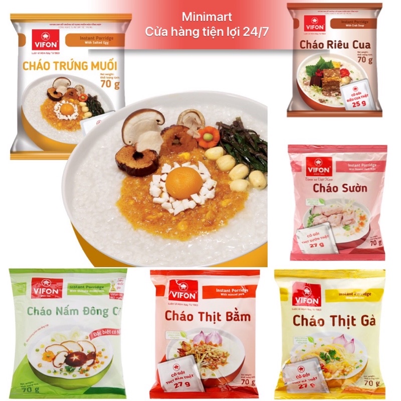 Cháo vifon có gói thịt 70g