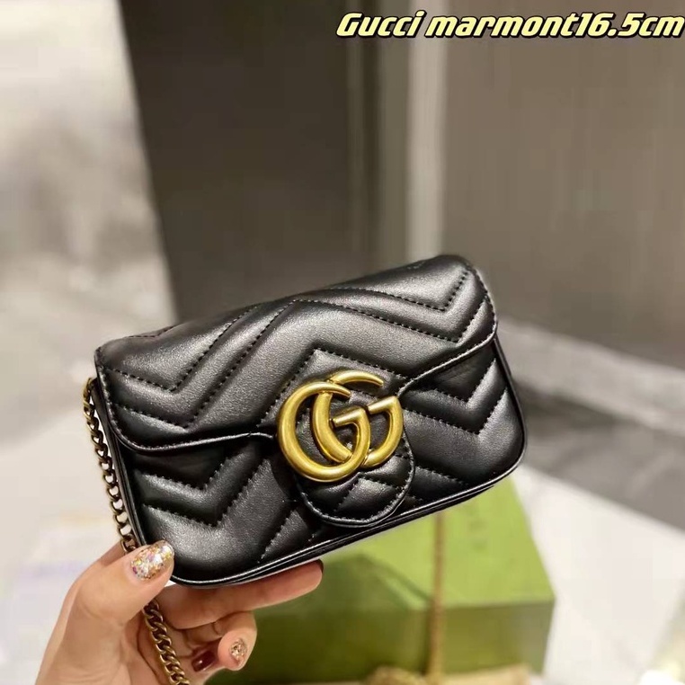 Túi Đeo Chéo Thêu Trái Tim Phong Cách Mới 2023 Mini 16.5cm Không Kèm Hộp Quà GG777777