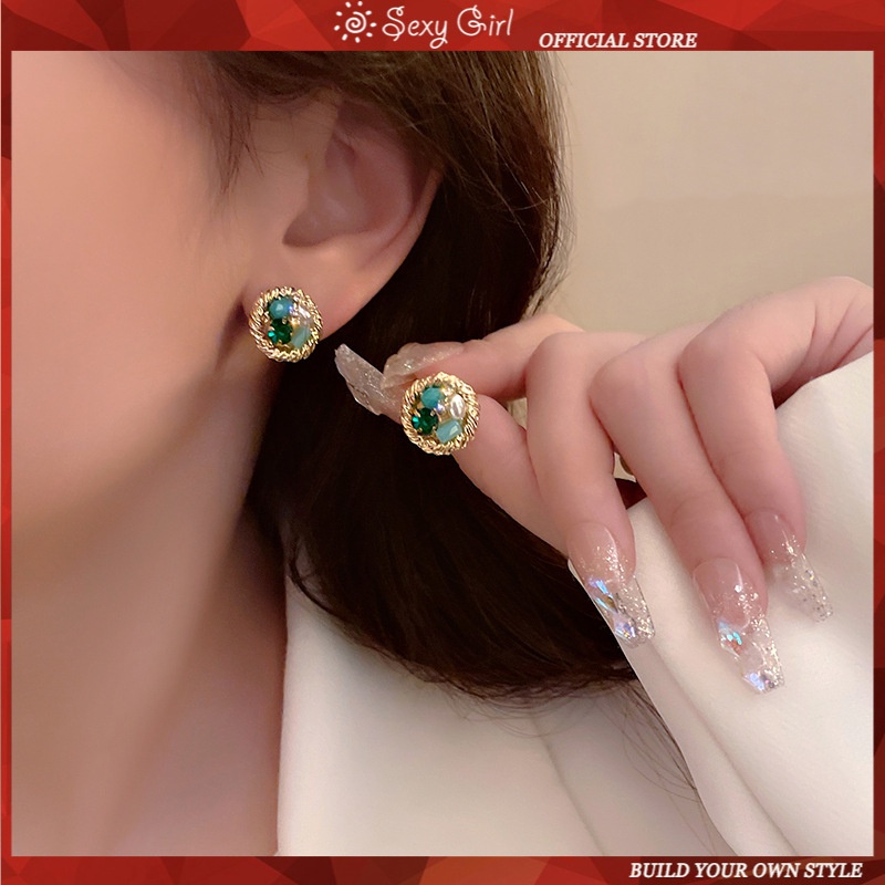 Khuyên Tai Đính Hạt Ngọc Trai Pha Lê Siêu Lấp Lánh Mẫu Mới 2022 Thời Trang Quyến Rũ Đa Năng Dành Cho Bạn Nữ