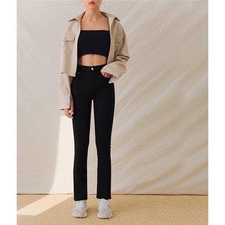 Quần jeans ống loe tua rua nữ air space 2031823018