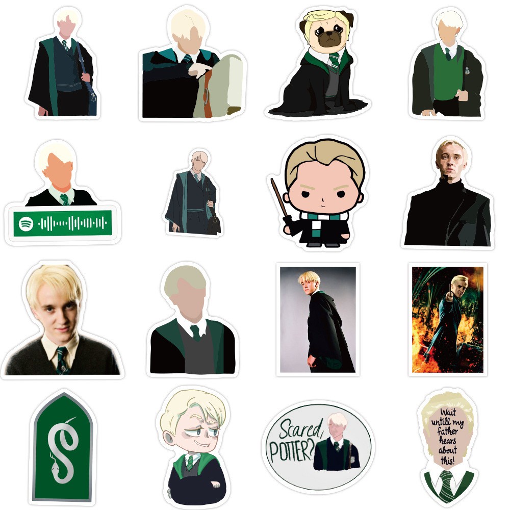 JOJO· Bộ Hình Dán Chống Thấm Draco Malfoy, 50 tờ/bộ