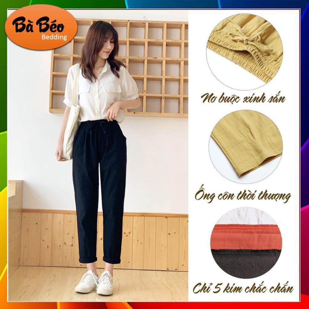 [Bigsize M-3XL] Quần đũi baggy nữ size lớn vải cực đẹp mát mềm (quần bagy, Quần Đũi, Chất Liệu Đũi, Quần Ngố Nữ) | BigBuy360 - bigbuy360.vn