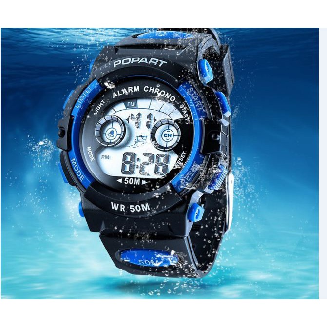 Đồng hồ trẻ em POPART P-2 kiểu cứng cáp có báo thức và chống nước dây nhựa bền bỉ | BigBuy360 - bigbuy360.vn
