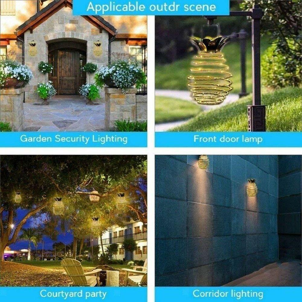 Đèn Led Treo Trang Trí Sân Vườn Hình Quả Dứa Chống Nước Chạy Năng Lượng Mặt Trời Hiệu Kat1