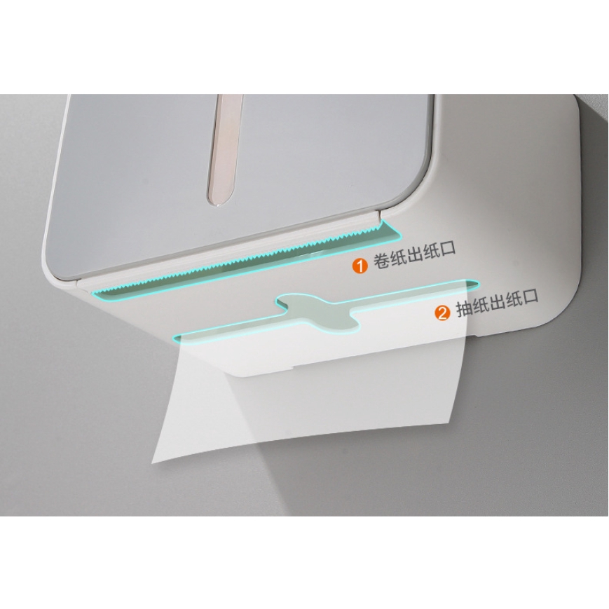 Hộp đựng khăn giấy gắn tường đơn giản chống thấm nước dành cho nhà tắm