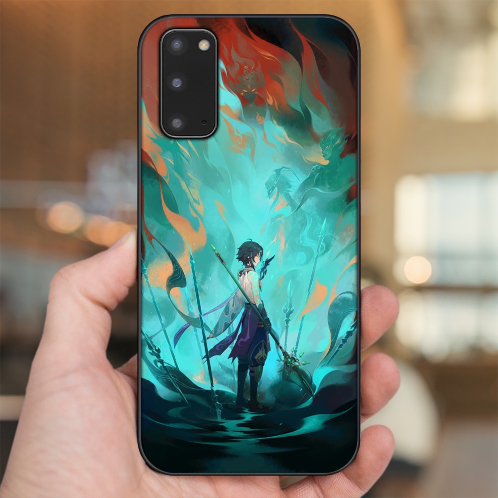 Ốp lưng Samsung S20 viền đen in hình Xiao Genshin Impact