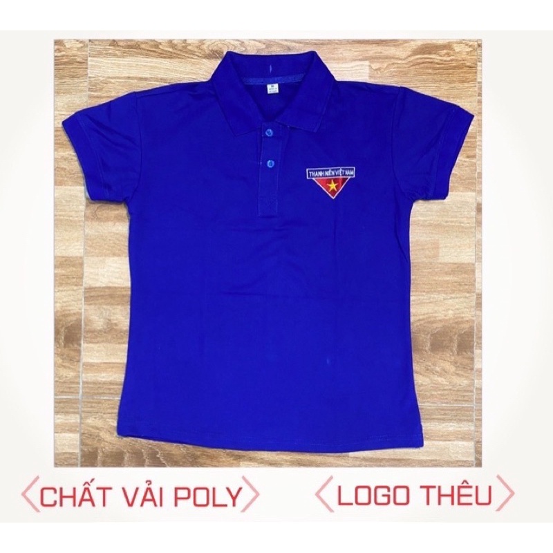 Áo phông đoàn co giãn logo thêu