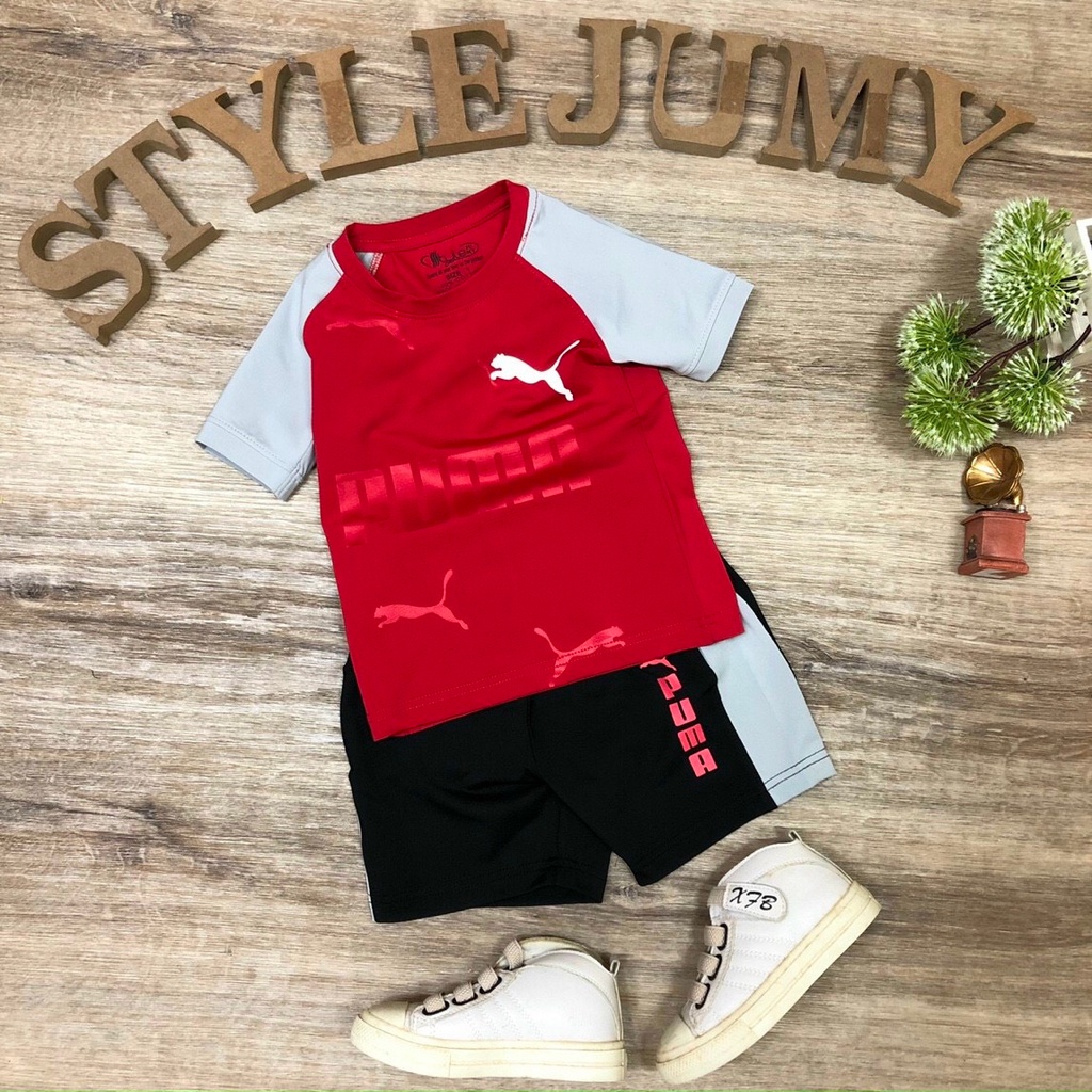 SIZE 1-10  ĐỒ BỘ BÉ TRAI THỂ THAO THUN LẠNH IN HÌNH CỌP