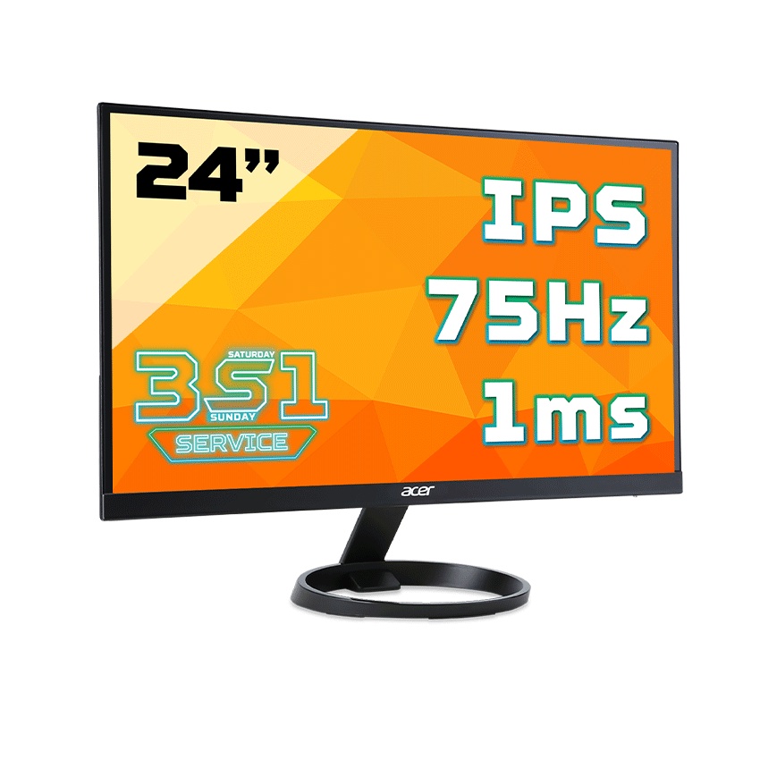 Màn Hình Acer R241Y 23.8&quot; FHD IPS 75Hz 1ms