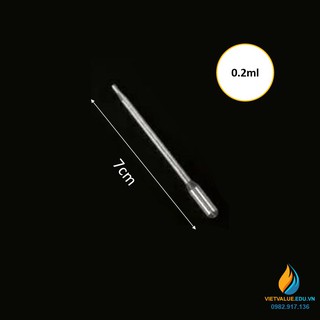 100 chiếc Pipet hút bằng nhựa PE, tiệt trùng, dung tích hút 0,2ml