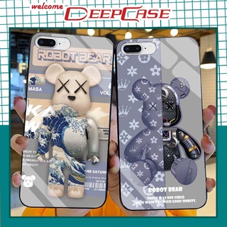 Ốp IPHONE 7, 8, 7 Plus, 8 Plus Lưng Kính Cường Lực In Hình Bearbrick Mới Nhất