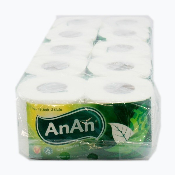 Giấy vệ sinh cuộn an an 2 lớp 10 cuộn hàng chính hãng