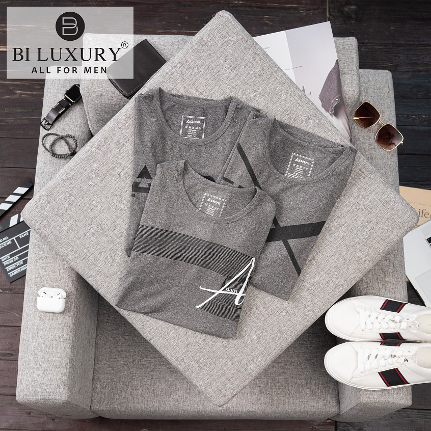 Áo phông họa tiết nam BILUXURY màu ghi sáng - APKH3 | BigBuy360 - bigbuy360.vn