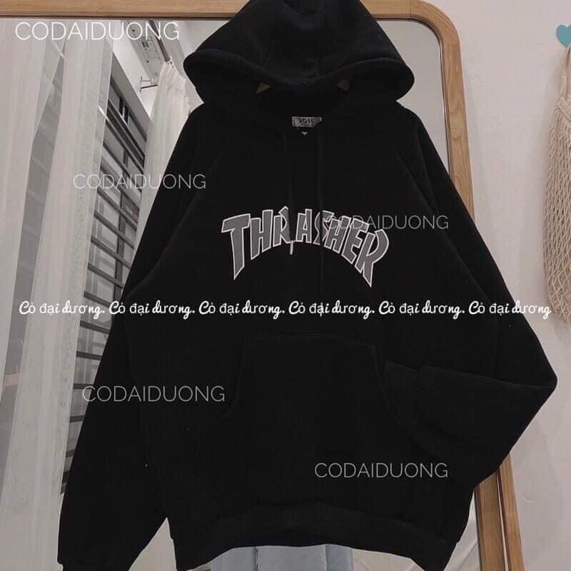 Áo Hoodie Nam Nữ From Rộng Chất Nỉ THRASHER Unisex, Áo Hôdie Nữ.