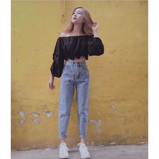 Quần baggy nữ jean cao cấp