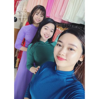 [HÌNH THẬT] Áo dài lụa cực dày dặn tay lửng