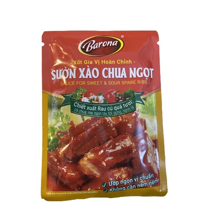 Sốt Gia Vị hoàn Chỉnh Sườn Xào Chua Ngọt