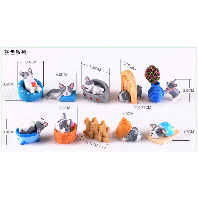 Charm (C185) slime/ Dụng Cụ Charm Trang Trí Hình Cún 3D (Inbox Shop lấy Màu lông Cún)