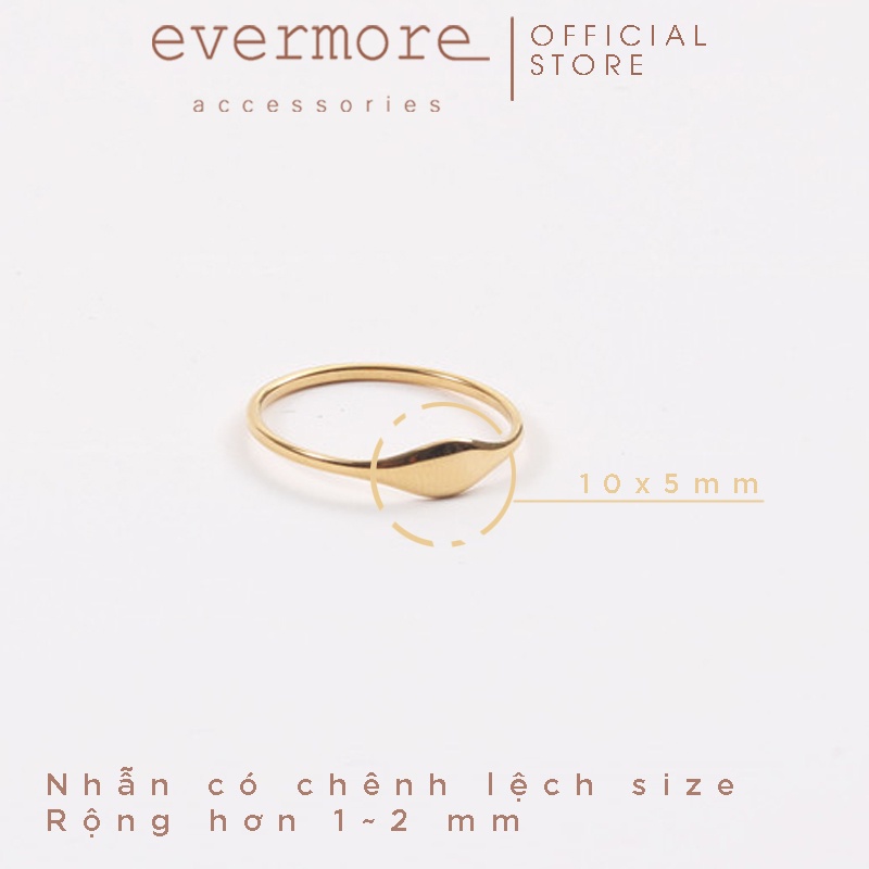 Nhẫn cao cấp gợn nước hình thoi Hemera EVERMORE sang trọng, minimalism - N058