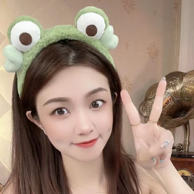 Băng Đô Cài Tóc Dạng Nén Hình Chú Ếch Dễ Thương Thời Trang Thu Đông 2022