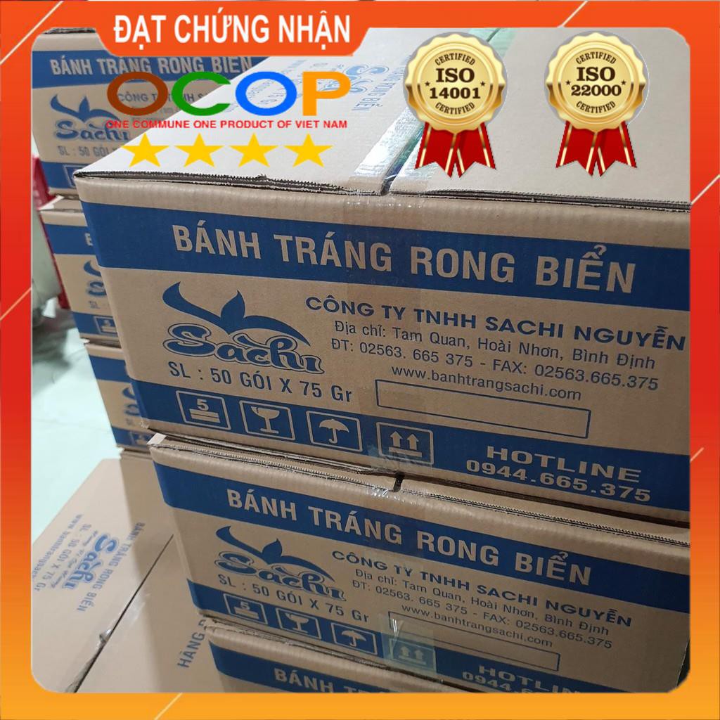 Bánh Tráng Rong Biển Nướng Sẵn Sachi 🌟Thùng 50 Gói Loại 60Gram🌟Bánh Tráng Sachi🌟