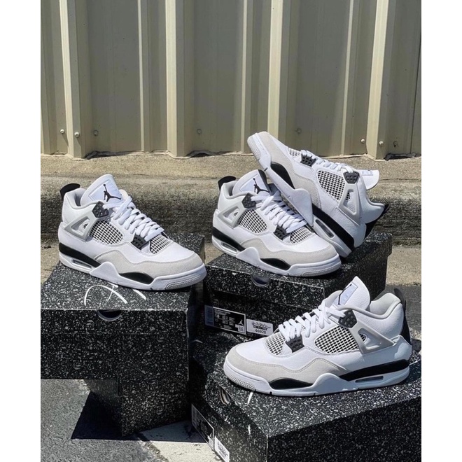 GIÀY JD4 RETRO MILITARY BLACK WHITE ĐEN TRẮNG LAI AU