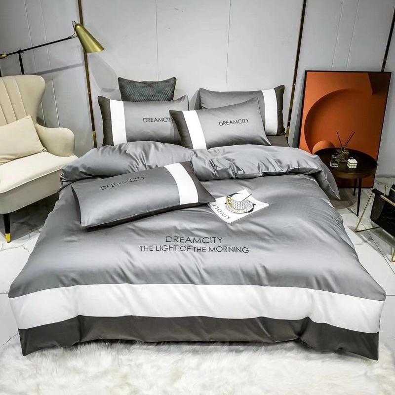 Bộ chăn ga gối lụa Dream cao cấp phối EMMIBEDDING STORE