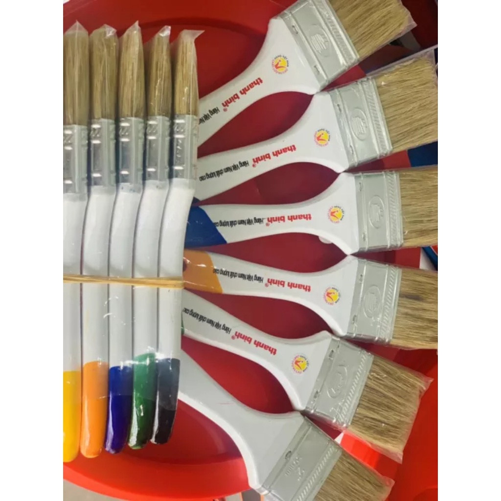 Cọ quét sơn cán GỖ – chổi quét sơn đủ size THANH BÌNH