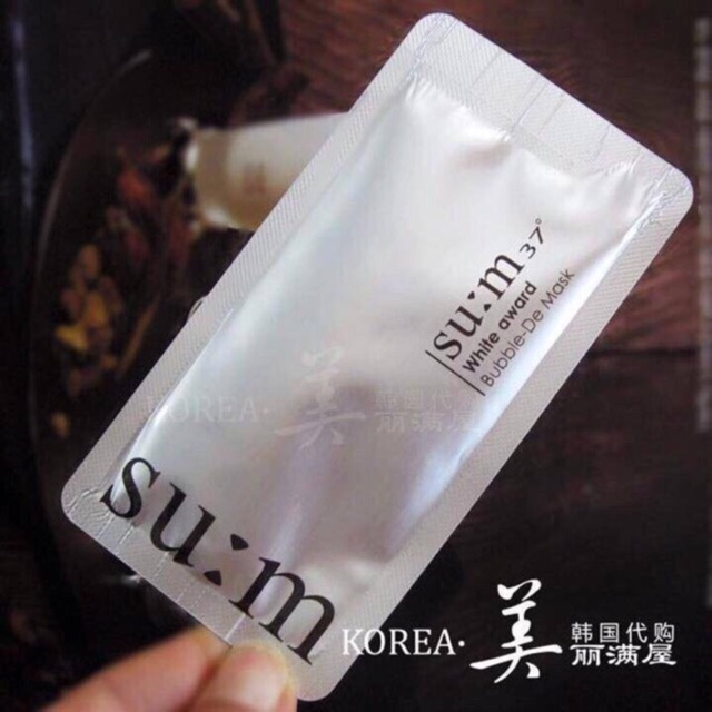 [10 GÓI] Mặt Nạ Sủi Bọt Thải Độc SU:M 37 Bright Award Bubble-De Mask (KHÁCH CHỌN ĐEN HOẶC TRẮNG)