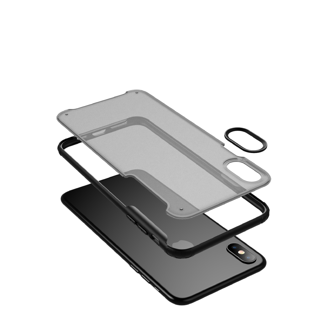 Ốp điện thoại TPU mờ cứng siêu mỏng có viền mềm chống sốc cho Apple iphone X XS MAX XR 7 8 Plus