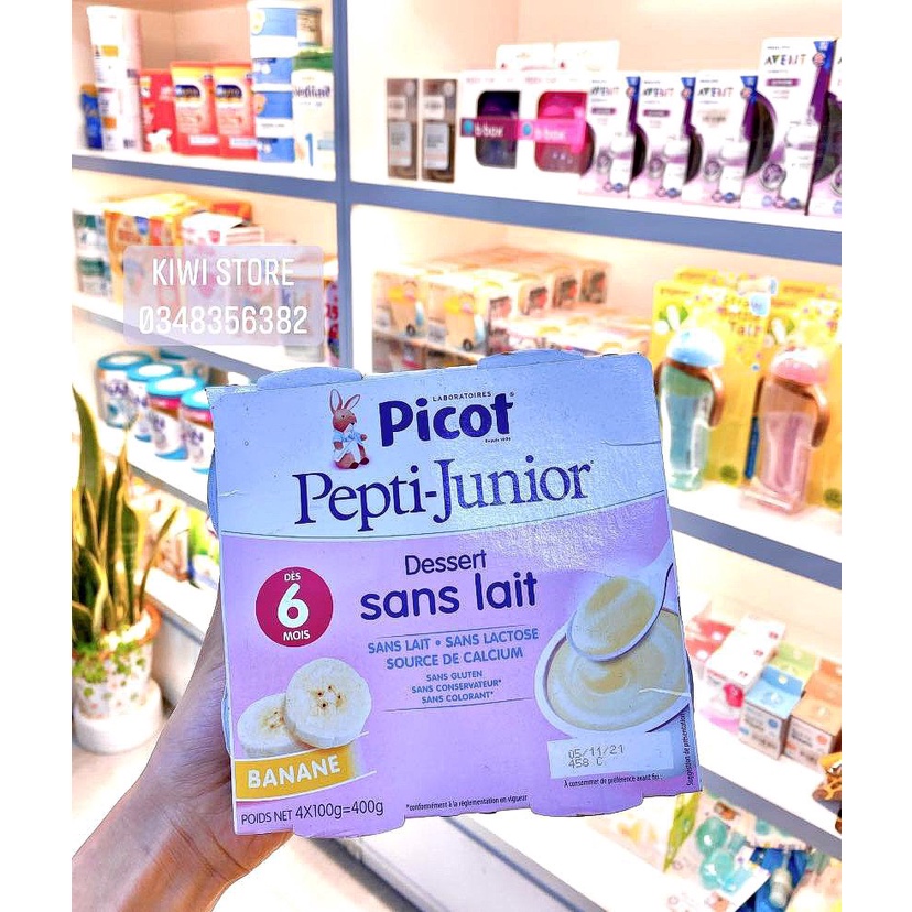 Váng gạo Picot Pepti-Junior Pháp vỉ 4 hộp x 100gr cho bé 6m