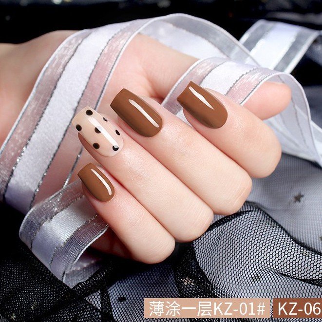 Sơn Gel Móng Tay AS| Mã KZ | Màu Nâu Sữa