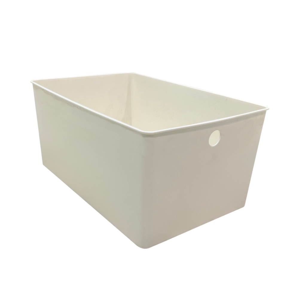 HomeBase STACKO Hộp đựng đồ bằng nhựa size L MILD W21.5xD33.5xH15.5cm màu trắng