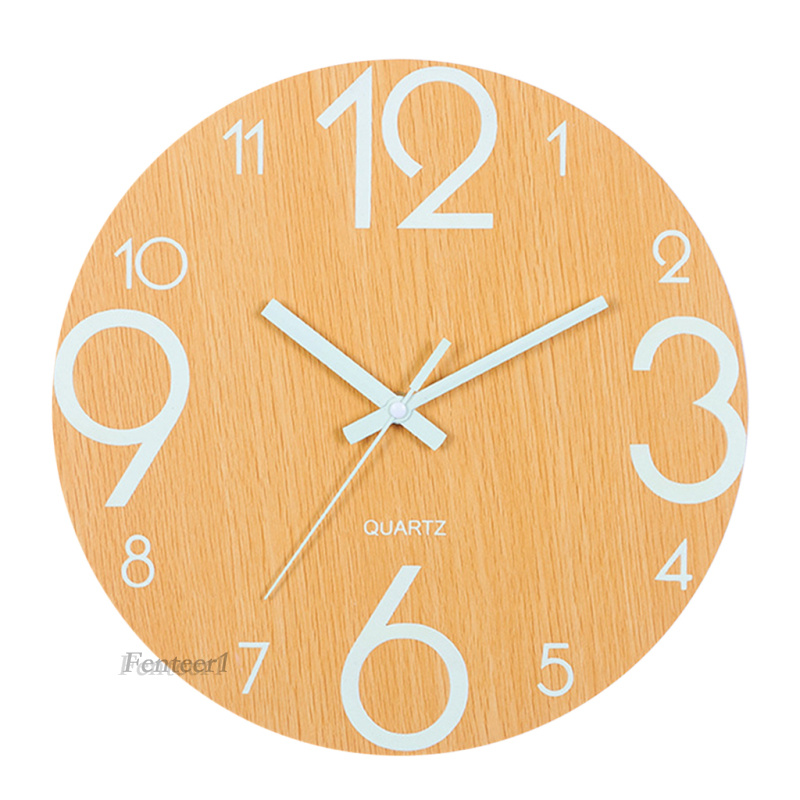 [Fenteer1] Đồng Hồ Treo Tường, Dạ Quang, Kiểu Dáng Cổ Điển