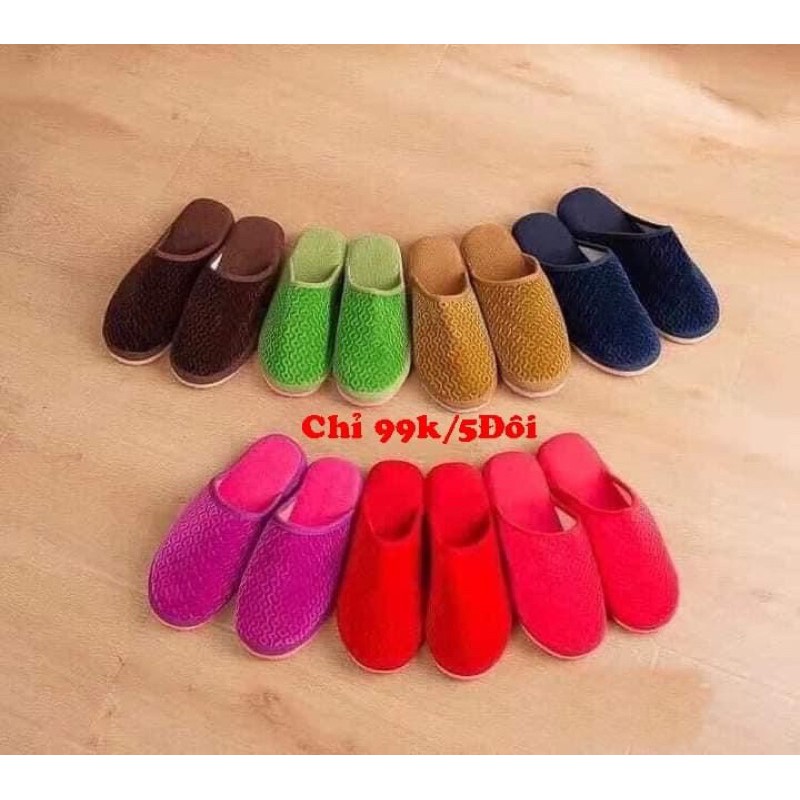 COMBO DÉP ĐI TRONG NHÀ NAM NỮ 99k /5 đôi